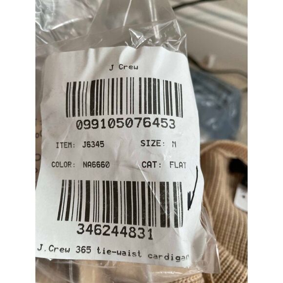 New J. Crew Women's Tie Waist Cardigan Sweater M - Picture 12 of 13